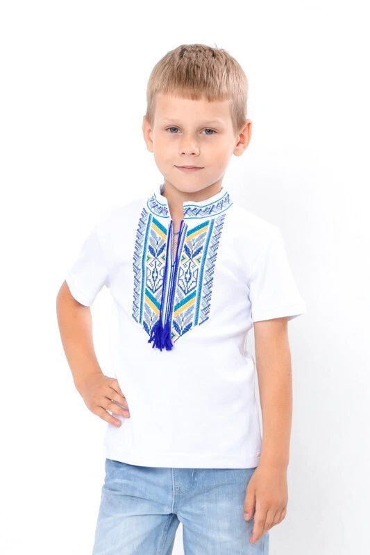 Vyshyvanka t-shirt for a boy with short sleeves, Embroidered, cotton 100% - Image 1 of 4