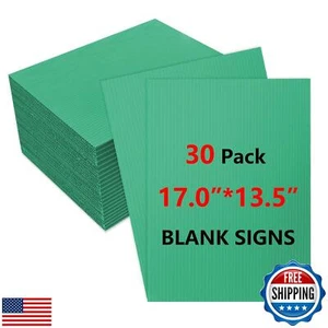 30 Pack 13.4x17" Corrugated Plastic Yard Signs, 0.16Inch Thick Corrugated Pla - Picture 1 of 5