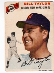Bill Taylor, 1954 Topps Card #74, San Francisco Giants