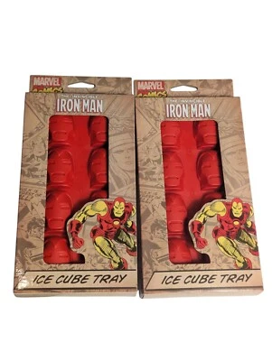 Lot Of 2 The Invincible Iron Man Silicone Ice Cube Tray Marvel Comics #10563 New - Image 1 of 2