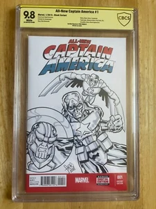 CAPTAIN AMERICA #1 CGC 9.8! FREE ISABELO SKETCH COVER! - Picture 1 of 6