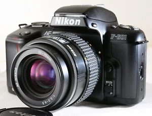 Nikon F-601 SLR 35mm Film Camera Black Body + AF 35-70mm f/3.3-4.5 From Japan - Picture 1 of 24