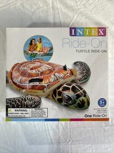 Intex Realistic Sea Turtle Inflatable Ride-On Pool Float with Handles. Open Box - Picture 1 of 2