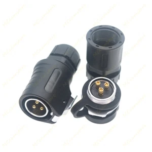 XHP20 3 pines Tornillo Crimpado Acoplamiento Enchufe de alimentación Enchufe IP67, Conector de cable de luz LED - Imagen 1 de 7