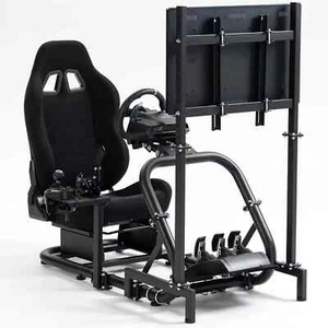 Hottoby G923 Sim Racing Cockpit with Seat & Monitor Stand Fit Logitech G920 G29 - Picture 1 of 7