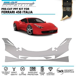 Front Bumper PPF Paint Protection Film Stone Chip Guard for Ferrari 458 Italia - Picture 1 of 3