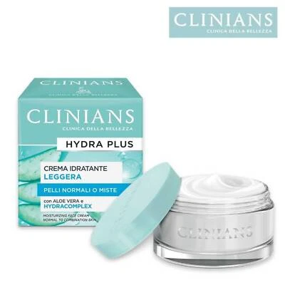 Clinians Hydra Plus Crema Viso Idratante Leggera Per Pelli Normali o Miste 50 Ml - Immagine 1 di 2