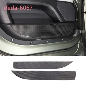 2×Carbon Fiber Front Door Anti Kick Panel Cover For Land Rover Defender 2020-24 - Foto 1 di 13