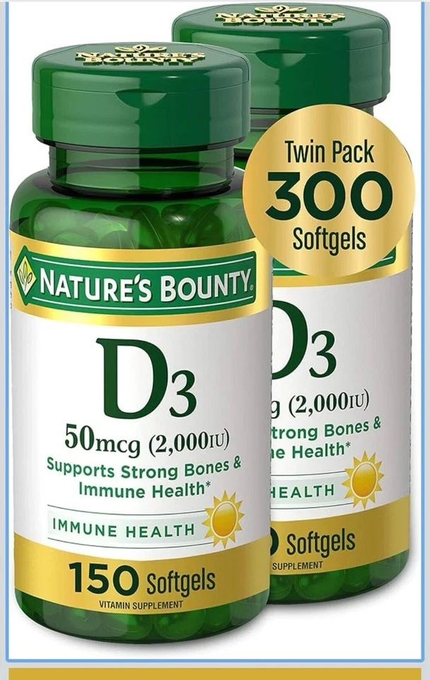 Nature's Bounty Vitamin D3 2000 IU Softgels 150 EA