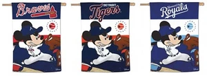 MLB Assorted Teams Wincraft 28" X 40" Mickey Mouse Vertical Flag NEW! - Picture 1 of 4
