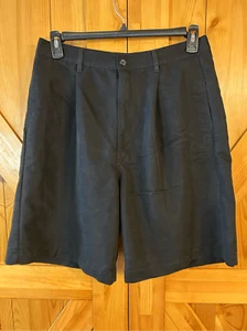 CHAPS Golf Shorts Pleated Front Black Size 36 Casual (8369) measures 32” waist - Picture 1 of 5