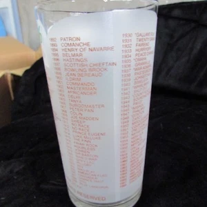 1986 BELMONT STAKES GLASS Mint condition - Picture 1 of 4