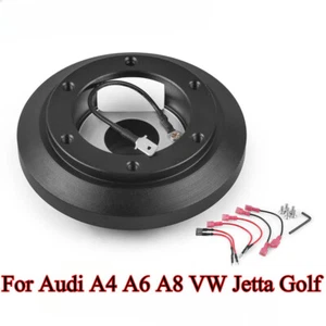 180H Steering Wheel Short Hub Adapter Kit For Audi A4 A6 A8 VW Jetta Golf Black - Picture 1 of 7