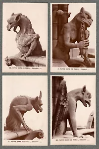 LOTE DE POSTALES NOTRE-DAME GÁRGOLAS París Francia #s 2, 7, 23, 34 Chimere Serie 4 - Imagen 1 de 9