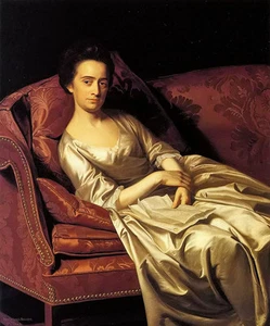 Pintura al óleo John Singleton Copley - Retrato de una dama en sofá sin lienzo enmarcado - Imagen 1 de 1