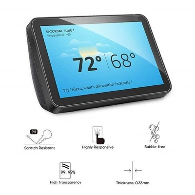 Anti-oil Tempered Glass HD Screen Protector Guard Film for Amazon Echo Show 8 - Image 1 of 4