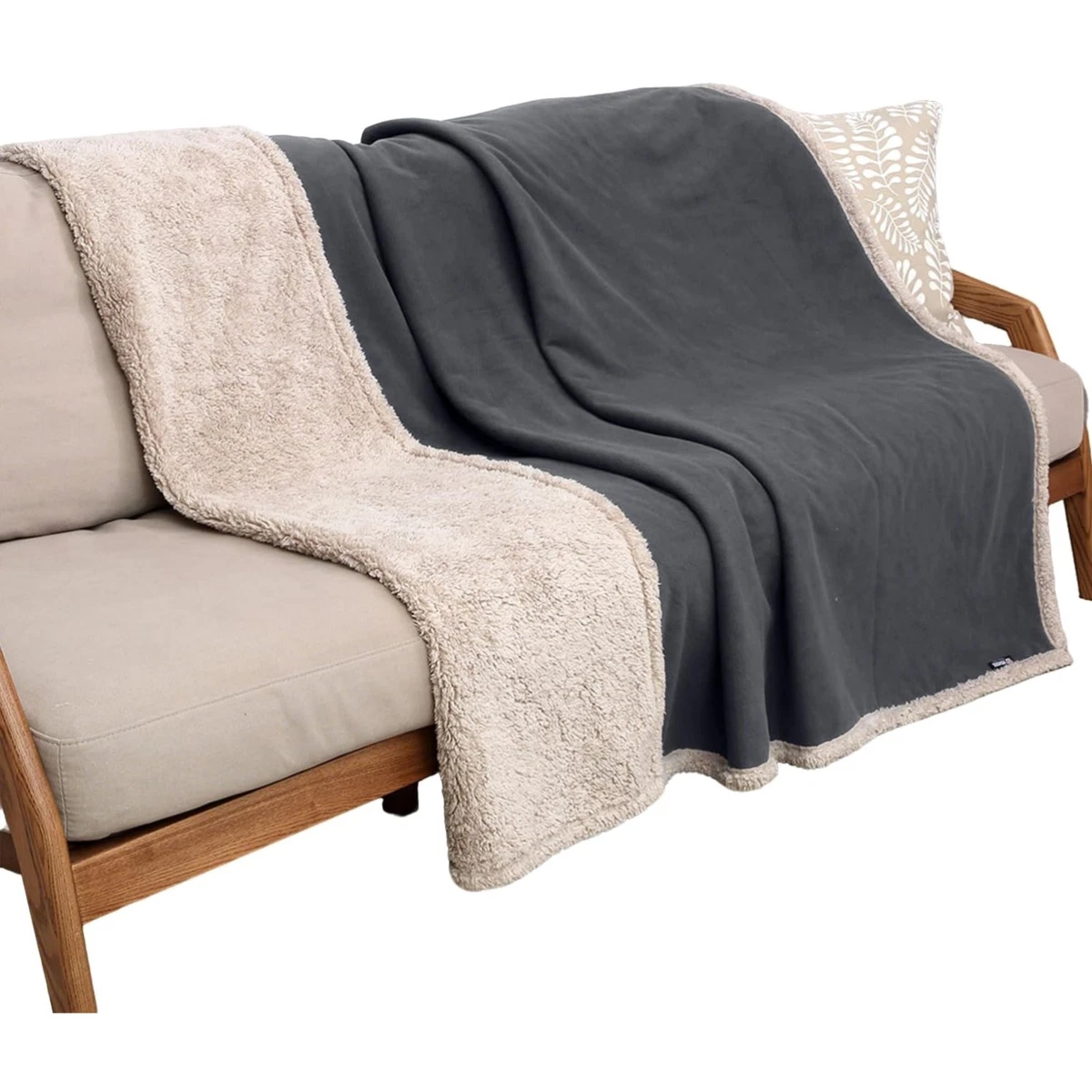 Wasserdichte Hundedecke Für Couch (208,3x259,1 Cm) – Möbelschutz, Beidseitig Bunt/grau