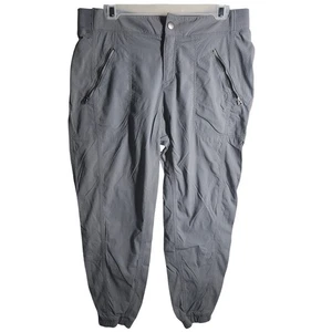 Athleta graue Cargohose Jogger-Stil Reißverschlusstaschen elastischer Bund Größe 14 - Bild 1 von 12