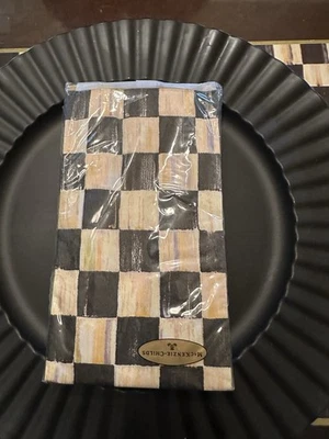 Servilletas para invitados Mackenzie Childs Courtly Check, adornos dorados, 15 por paquete nuevas Foto 1 de 4