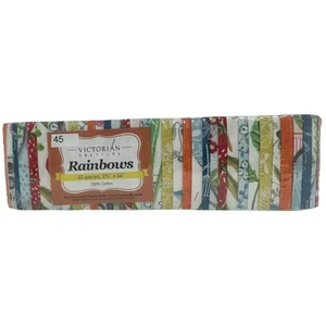 Rainbows 40 x 2 1/2" Strips 44" Long by Victorian Textiles (#45) - Imagen 1 de 2