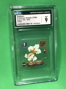 CGC 9 Mint Goldeen CLEAR Amada VTG 1998 Super DX Japanese Pokémon Sticker D35 - Picture 1 of 5