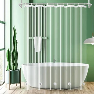 UFRIDAY Clear Shower Curtain Liner 72 x 75inch PEVA Bath Curtain for Home and Ho - Picture 1 of 6