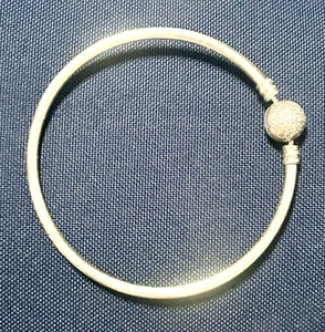 PANDORA EINGESTELLT 7,5" EINZIGARTIG WIE DU BIST " SILBER ARMBAND - SCHNEEFLOCKENVERSCHLUSS - Bild 1 von 4