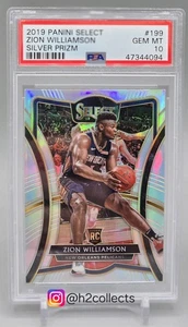 Zion Williamson RC Rookie 2019-20 Panini Select Silver Prizm Premier SP PSA 10 - Imagen 1 de 3