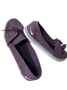 NIKE Women’s Balsa Lite Purple Slip On Sneaker Loafer Canvas Shoes Size 9.5 - Picture 1 of 6