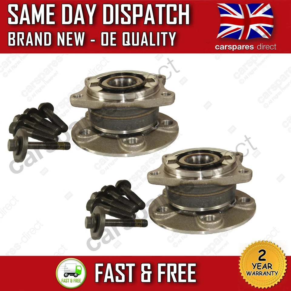 PAR DE KITS DE COJINETES DE RUEDA TRASERA + PERNOS PARA VOLVO S60 S80 V70 XC70 2000-2010 X2 Foto 1 de 1