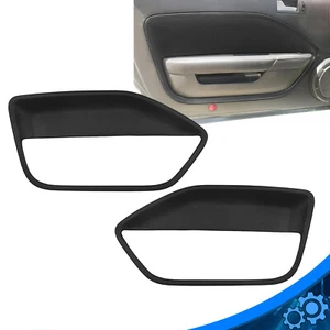 For 2005-2009 Ford Mustang Pair Interior Door Panel Insert Hard Cover Black - Picture 1 of 12