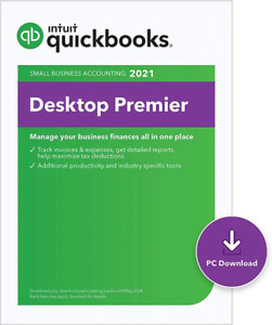 Intuit Quick-Books Desktop Premier 2021 - 3 USERS - Permanent Lifetime