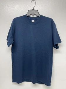 Gildan Men's Ultra Cotton Plain Crew Neck Short Sleeves T-Shirt Navy Size L - Picture 1 of 5