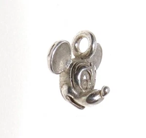Mickey Mouse Vtg Walt Disney 1978 Sterling Silver 3D DAINTY SMALL Charm FZ254 - Picture 1 of 4