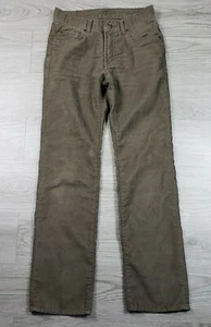 7 For All Mankind Standard Girls velluto a coste gamba dritta verde oliva taglia 10 - Foto 1 di 5