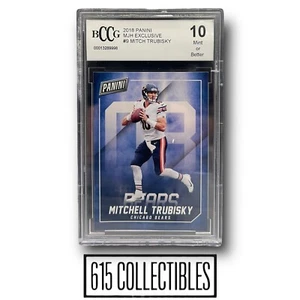 2018 PANINI MITCHELL TRUBISKY MJH EXC BCCG 10 #9 CHICAGO BEARS - Picture 1 of 2