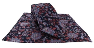 Michelsons of London Outline Floral Tie & Pocket Square Set - Picture 1 of 21