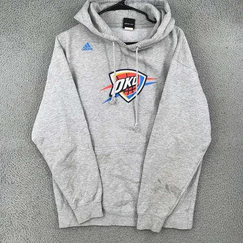 Adidas Oklahoma City Thunder Sweater Adult Medium Gray Durant 35 Hoodie 23207 Cover