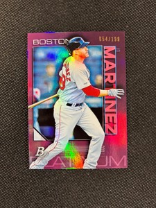2020 Bowman Platinum JD J.D. MARTINEZ /199 Pink Parallel Card #7 Boston Red Sox