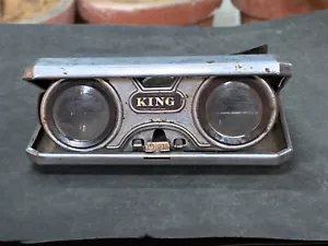 Vintage Old King Sport Glass 2.5x25 Coated Lens Folding Binoculars Made In Japan - Picture 1 of 8
