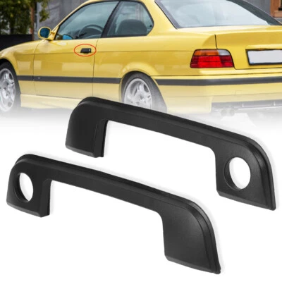 Cubierta de moldura de manija de puerta exterior delantera izquierda y derecha con sello para BMW E36 E34 Z3 323i M3 Foto 1 de 4