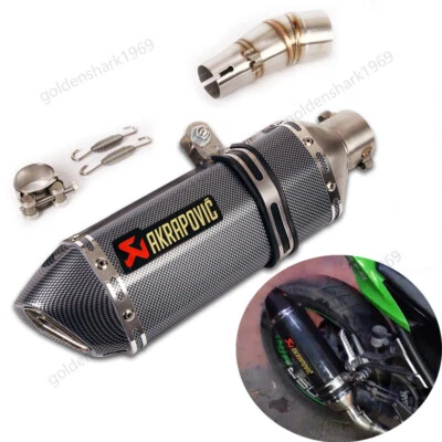 For Kawasaki Z300 Ninja 300 2013-2018 Mid Exhaust Link Pipe 51mm Muffler Tips - image 1 of 4