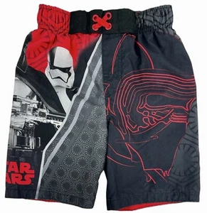 Star Wars Boys Small Stormtrooper Red Black Swimsuit Shorts Cpt Phasma Kylo Ren - Picture 1 of 6