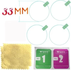 4Pcs smart watch round (33mm) screen protector with Dust Remover Wet & Dry wipes - Picture 1 of 2