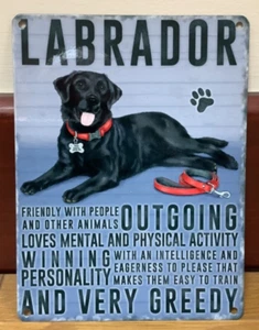 Labrador - Wandschild aus Metall im Vintage-Stil - Bild 1 von 1