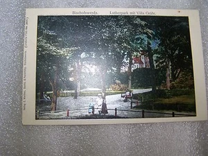 Old Postcard Bischofswerda Lutherpark with Villa Gräfe - Picture 1 of 1