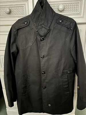 Men's Black G-STAR RAW GARBER TRENCH COAT  Size XL - Image 1 of 4