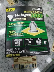 Philips PAR38 Hallogen Spot PAR Lightbulb/Lamp 60W 3000 Hours Medium Base(3B3 - Picture 1 of 7