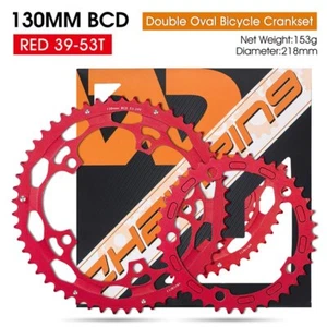 West Biking 39T/53T Road Bike 130 Bcd High Strength Climbing Power Chainring - Picture 1 of 14
