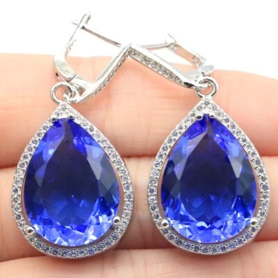 Buy 4 Get 1 Free 16g Kunzite Tourmaline Alexandrite Topaz CZ Silver Earrings - Image 1 of 4